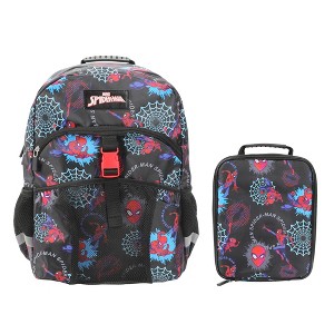 Spider-Man Superhero & Webs 16” Backpack & Lunch Kit Set - 1 of 4