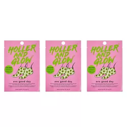 Holler and Glow For Dancing Feet Everywhere Hydrating Foot Mask Trio - 1.83 fl oz