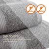 6 Piece Oversized Fade Resistant Towel Set, 100 Cotton, Gray, Soft Absorbent, 2 Bath 54 X 30, 2 Hand 26 X 16, 2 Washcloths 12 X 12 - 3 of 4