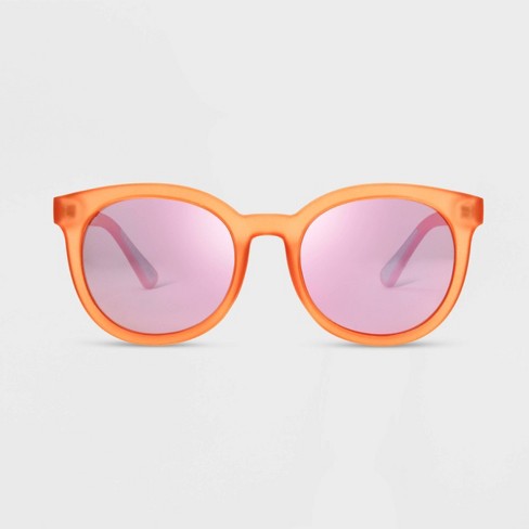 Womens pink outlet mirrored sunglasses