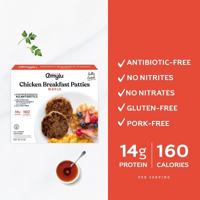 Amylu Foods Chicken Sausage Maple Breakfast Patties - 8oz