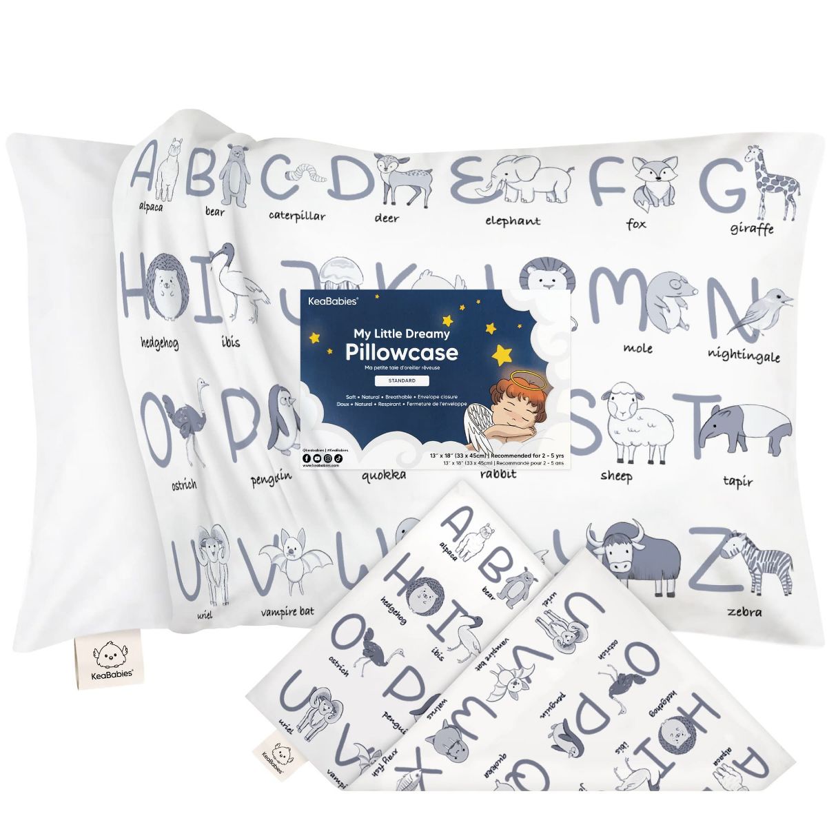 KeaBabies Toddler Pillowcase for 13X18 Pillow, Organic Toddler Pillow Case, Travel Pillow Case Cover - thumbnail 10
