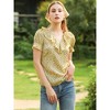 INSPIRE CHIC Women's V Neck Short Sleeve Floral Print Blouses - 2 of 4