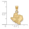 Black Bow Jewelry 14k Yellow Gold Plated Sterling Silver Texas Tech Red Raiders NCAA Small Pendant - 2 of 3