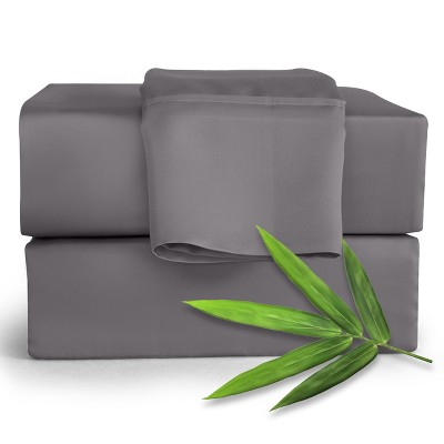 4 Piece Viscose from Bamboo Cooling sheets Ultra Soft 100% Organic Deep Pocket Luxury Bed Sheets with Pillowcases - Lux Decor Collection