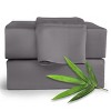 4 Piece Viscose from Bamboo Cooling sheets Ultra Soft 100% Organic Deep Pocket Luxury Bed Sheets with Pillowcases - Lux Decor Collection - 2 of 4