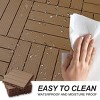 Plastic Composite Deck Tiles Set of 35pcs, Composite Decking Resist Rust, Water, Weather, Indoor&Outdoor, Easy to DIY & Maintain - 3 of 4