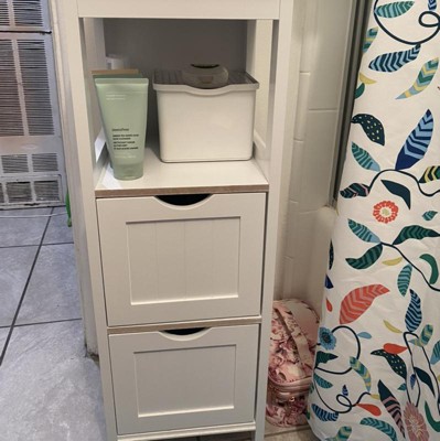 Costway Floor Cabinet Multifunction Bathroom Storage Organizer Rack W/2 ...