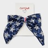 Girls' Americana Sequin Star Hair Bow Barrette - Cat & Jack™ Blue - 2 of 3
