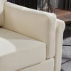 Modern Minimalist 6 seater  Linen Living Room Sofa Set Comfort Loveseat Couch with Thick Cushion-Morden Fort - 4 of 4