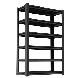 Munora 82"H x 48"W x 18"D 6-Tier Garage Storage Rack - 3000 lb Capacity Heavy Duty Steel Shelving Unit, Adjustable Industrial Shelves, Black - 1 of 4