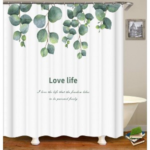 Love Life Shower Curtains for Bathroom Waterproof Fabric Bath Curtain Durable Soft Stylish Bathroom Decor 72x72 Inch - 1 of 1