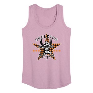 Women's - Lilo and Stitch - Skeleton Stitch Graphic Racerback Tank - 1 of 4