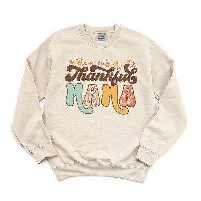 Simply Sage Market Women's Graphic Sweatshirt Thankful Mama Floral