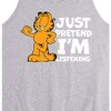 Men's - Garfield - Pretend I'm Listening Graphic Tank Top - 2 of 2
