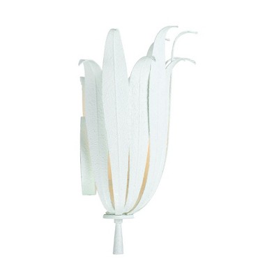 Eden Textured White Botanically Inspired Wall Sconce