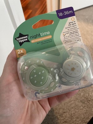 Tommee Tippee Night Time 2 Silicone Baby Dummies 18-36m au meilleur prix  sur