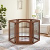 unipaws Wood and wire Pet Playpen with 4 Support feet - 3 of 4