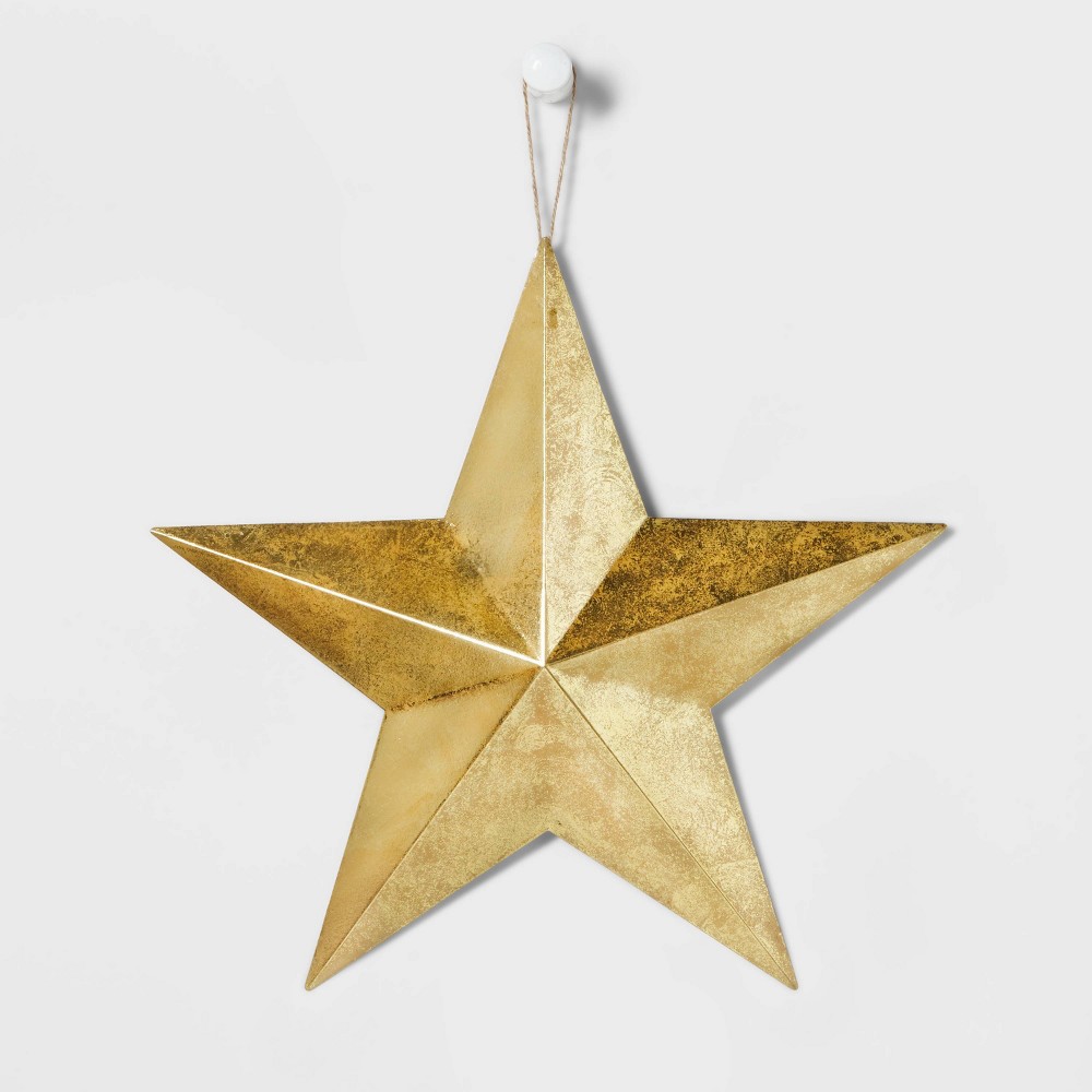 13"" Metal Gold Star Hanging Door Decoration - Wondershop | Target