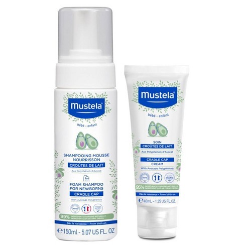  Mustela Baby Bath Time Gift Set - Baby Skin Care Essentials  with Natural Avocado - Contains Hydra Bebe Body Lotion 10.14 fl. oz. &  Gentle Cleansing Gel 16.9 fl. oz. - 2 Items Set : Baby