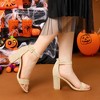 Allegra K Women's Back to College Open Toe Ankle Strap Chunky Heel Sandals - 2 of 4