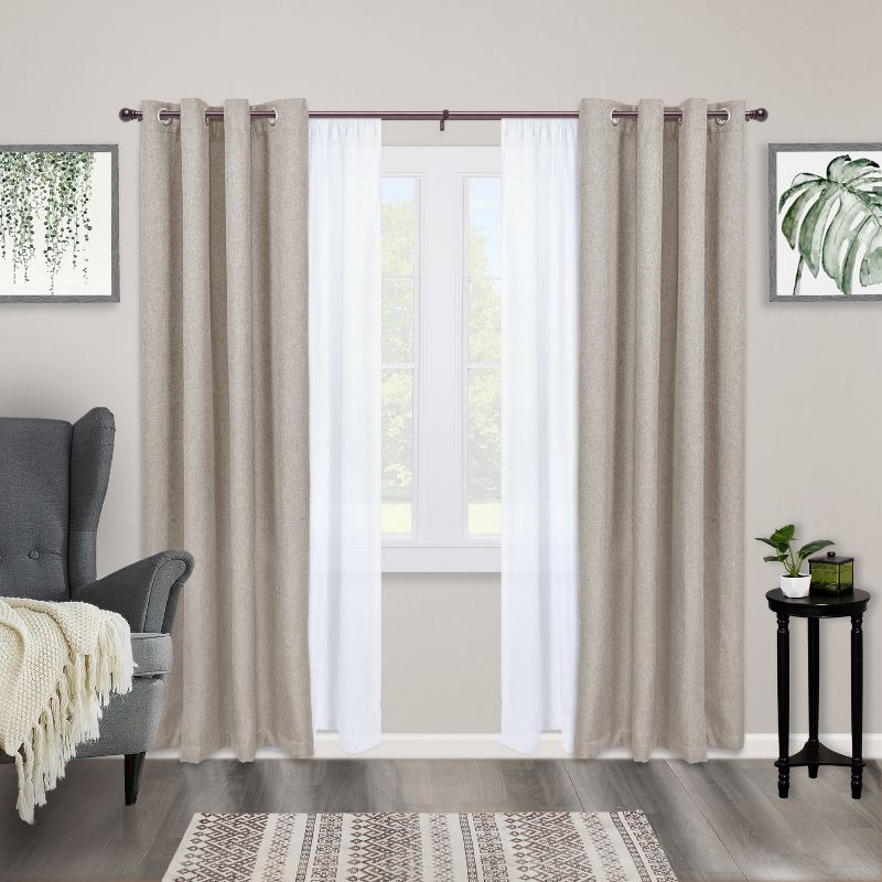 Kenney Hamlin 1" Premium Decorative Window Double Curtain Rod, 2 of 4