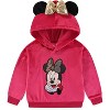 Disney Minnie Mouse Girls 2 Piece Velour Hoodie with Ears and Pants Set for Toddlers and Big Kids - 2 of 4