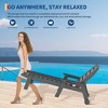 Oversized Outdoor HDPE Chaise Lounge with 5 Adjustable Positions & Rolling Wheels, Comfortable Pool Lounge Chair for Patio, Garden, and Poolside Use - 4 of 4