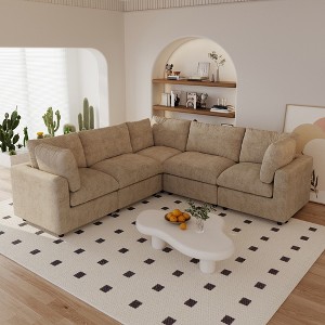 WJShome V Shaped Sectional Cloud Couch, 100 Inch 5-Seater Modern Modular Sofa,Chenille Deep Seat Couches for Living Room - 1 of 4