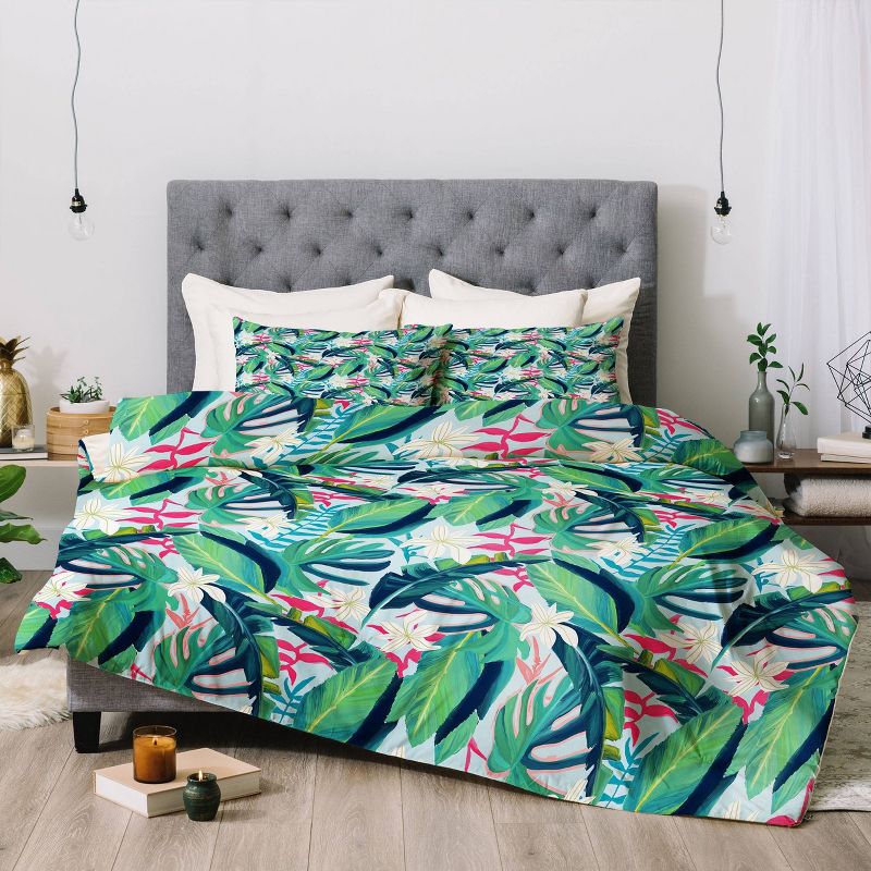 Tropical Eye Candy Comforter Set Green- Deny Designs, 3 of 8