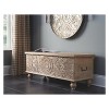 Fossil Ridge Storage Bench Beige - Signature Design by Ashley - image 2 of 4