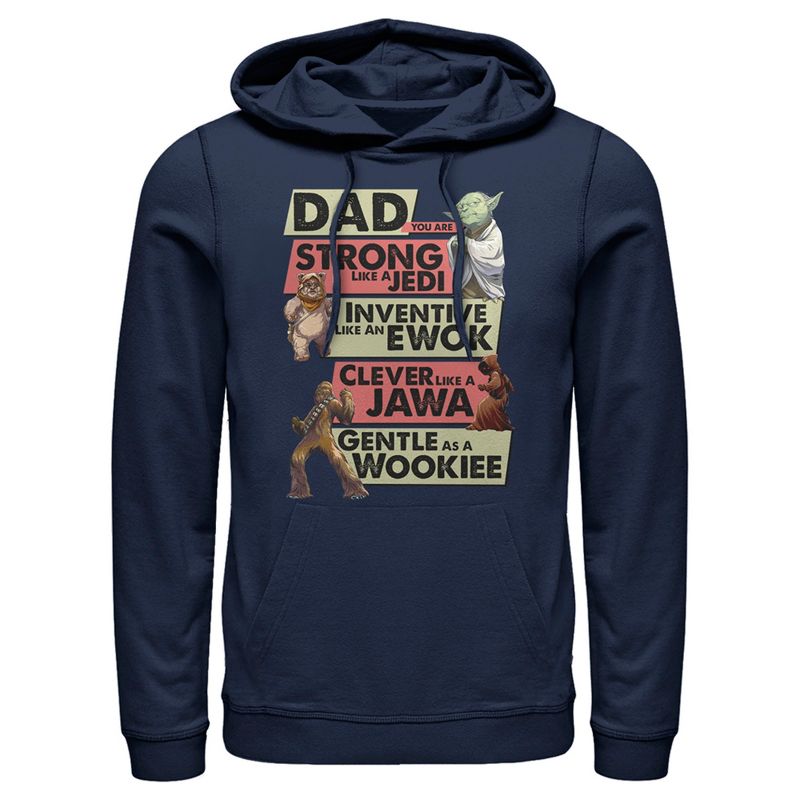 Men's Star Wars Dad You are Strong Inventive Clever Gentle Pull Over Hoodie, 1 of 5
