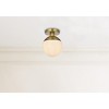 Elegant Lighting Eclipse 8 Inch Flush Mount Frosted White Shade in Satin Gold - 2 of 4