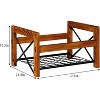 MaseiKar Vinyl Record Holder for 7-12 Albums, Holds 50-100 Records, DVDs, or CDs - Modern Wooden Storage Stand, File Organizer Rack, Brown - 3 of 4