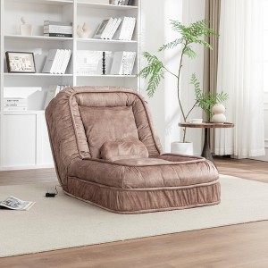 DOMETOUR Upholstered Human Dog Bed for Adult & Pets, with 5 Adjustable Position &Massage Pillow, Bean Bag Floor Sofa with 2 Soft Pillows - 1 of 4
