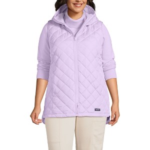 Lands' End Women's FeatherFree Insulated Hooded Vest - 1 of 4