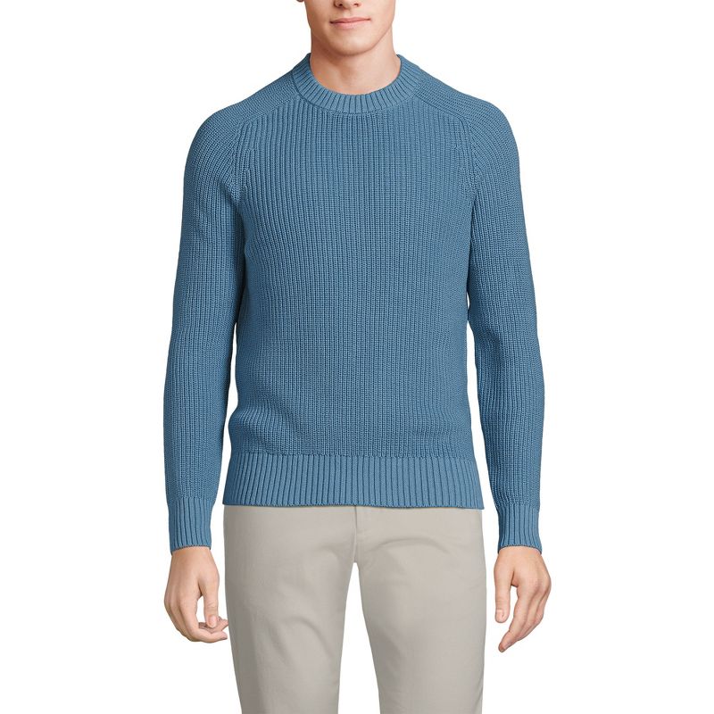 Lands' End Men's Drifter Cotton Crewneck Sweater, 1 of 6