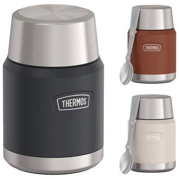 Thermos 12 Oz. Stainless Steel Food Jar W/ Microwavable Container -  Silver/black : Target