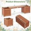 Tangkula Hardwood Wooden Planter Box w/ Seat 2-in-1 Raised Garden Bed & Bench Outdoor - 3 of 4