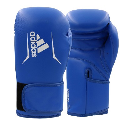 Adidas Speed 175 Leather Boxing Kickboxing Gloves Blue White 16 oz