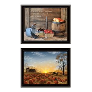 2Piece Vignette Autumn Sunrise, Fruit of the Spirit Black Framed Wall Art for Living Room, Bedroom Wall Art Print for Home Decor by Billy Jacobs - 1 of 4