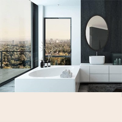 Hamilton Hills 24x36 Inch Oval Black Framed Wall Mirror