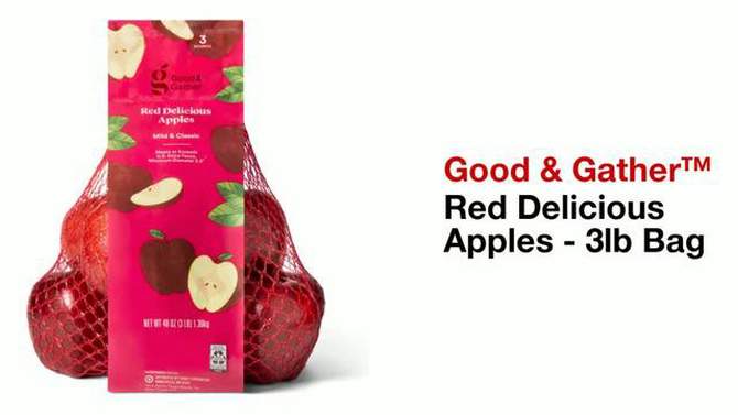 Red Delicious Apples - 3lb Bag - Good & Gather&#8482;, 2 of 5, play video