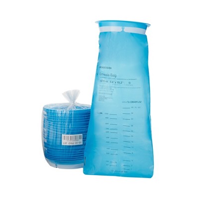 McKesson Twist Closure Emesis Bag 6-1/2 X 15 Inch 40 oz., 16-EB40FLOZ, 100 Ct