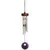 Woodstock Wind Chimes Signature Collection  Mini Stone Chime  10" Purple Silver Wind Chime MSCU - 3 of 4