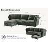 Velvet Butterfly Modular Cloud Sofa, Green L-Shaped 3+1 Seating Comfortable and Stylish Couch ,Space-Saving for living room - 2 of 4