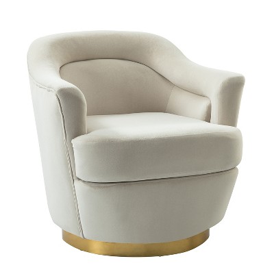 Cornelius Swivel barrel Chair with Metal Base | ARTFUL LIVING DESIGN