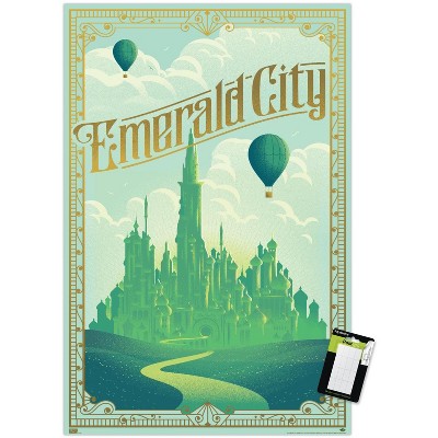 Trends International Wicked - Emerald City Unframed Wall Poster Print White Mounts Bundle 22.375" x 34"