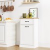 Whizmax  Tilt Out Trash Cabinet, Hidden Trash Can Cabinet, Freestanding Garbage Bin Cabinet for Kitchen Dining Living Room, White - 4 of 4