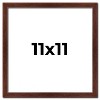 PosterPalooza | Square Classic Modern Brown Picture Frame - UV Acrylic, Foam Board Backing, Hanging Hardware - 2 of 4